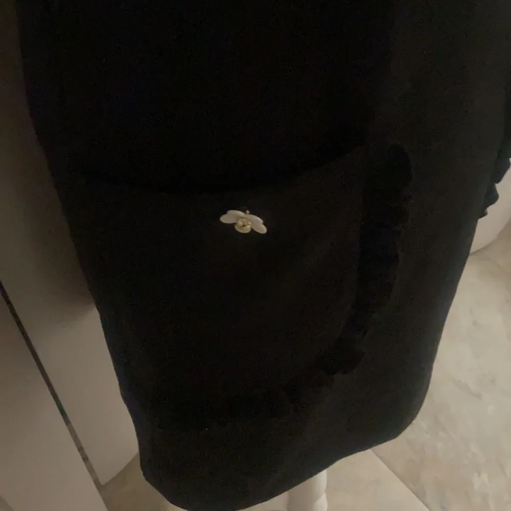 Betsey Johnson Licorice Sleeveless Floral Appliqué - Picture 5 of 6